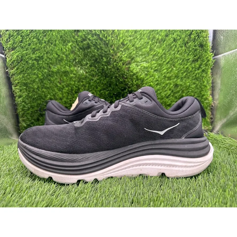Hoka One One Gaviota 5 1134234-BWHT Athletic Sneaker Mens 8 Black Jacquard Gym
